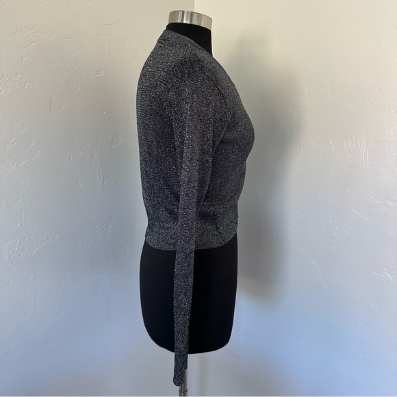 ALL SAINTS Women's Lyra Glitter Button Up Cardigan Black Size XS - Picture 7 of 15